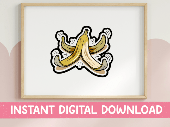 Banana Peel Splat Sticker Design Review