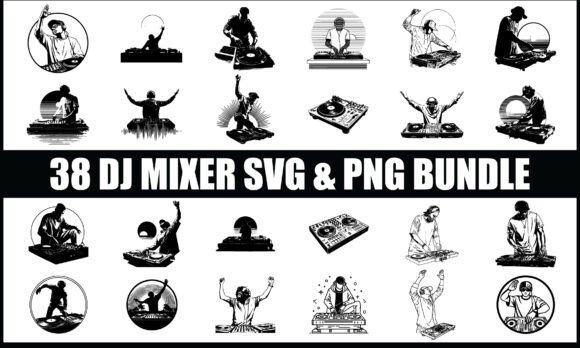 DJ Mixer SVG PNG Bundle Review