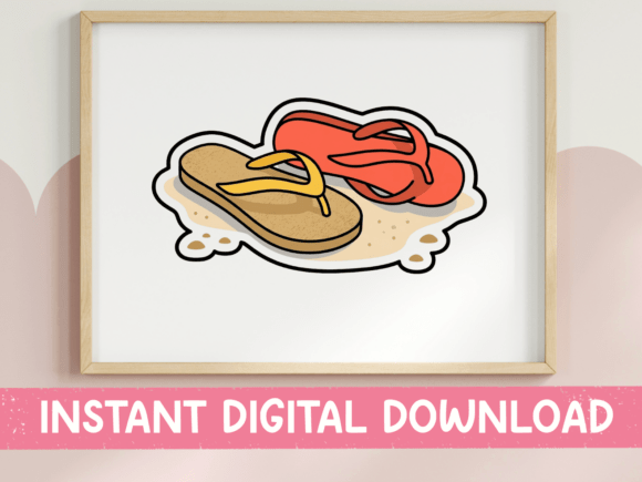 Flip Flops Beach Sandals Sticker Review