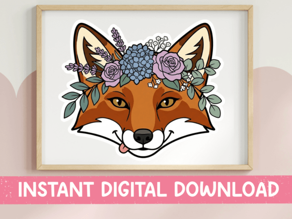Floral Crown Fox Sticker Art Embroidery Review