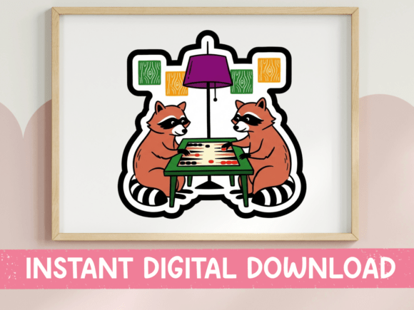 Game Night Raccoons Checkers SVG Review