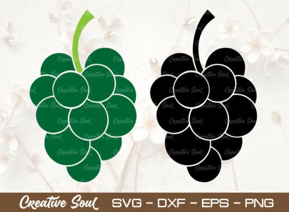 Grapes Silhouette Review for Embroidery