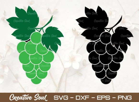 Grapes SVG Cut File, Grapes Vector