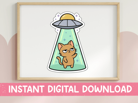 Grumpy Cat UFO Abduction Sticker Review