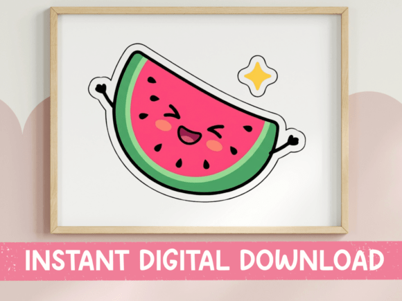 Happy Kawaii Watermelon Sticker Embroidery Review
