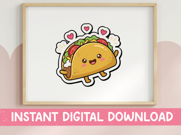 Kawaii Taco Character Sticker Review
