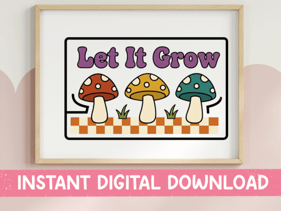 Let It Grow Retro Mushroom Sticker Embroidery Review
