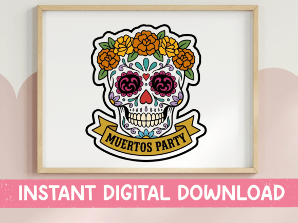 Muertos Party Sugar Skull Sticker Review