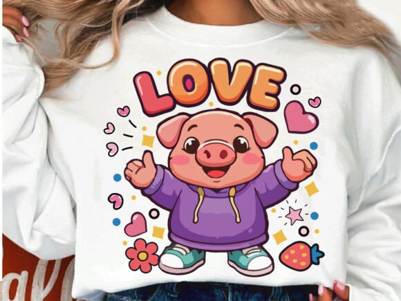 Review: Super Cute LOVE Piggy Design PNG ,SVG