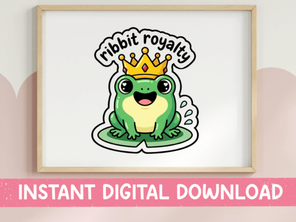 Ribbit Royalty Frog Crown Sticker Design: A Designer’s Review