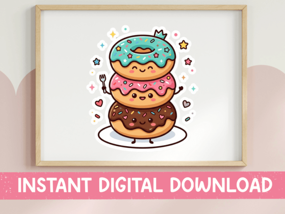 Stacked Donut Tower Kawaii SVG PNG Review