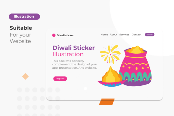 Sticker Diwali Illustration Embroidery Review